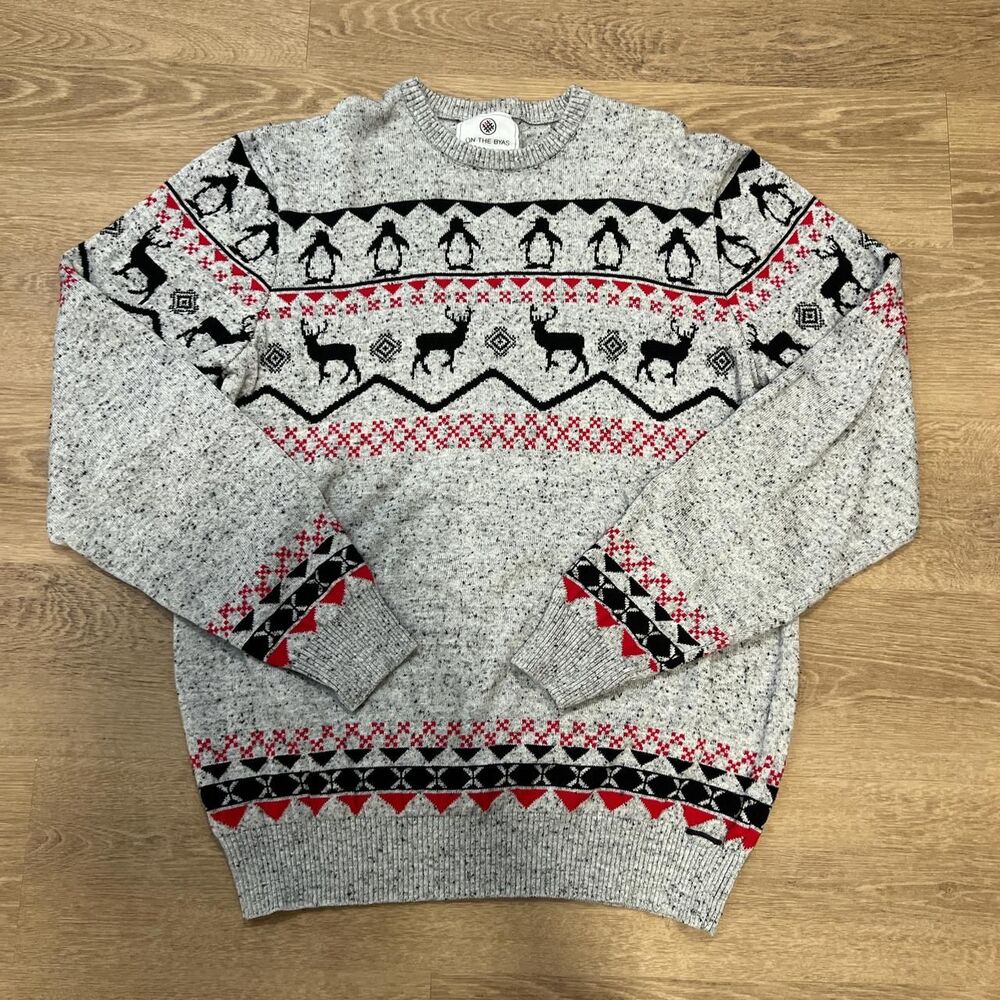 Christmas reindeer sweater in grey Size M - Picture 1 of 1
